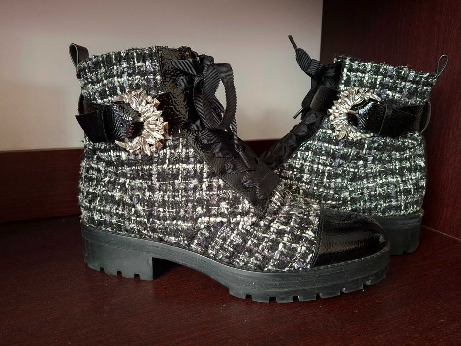 Michael Kors Frieda Tweed Booties botki  rozmiar 38,5 cm plus gratis