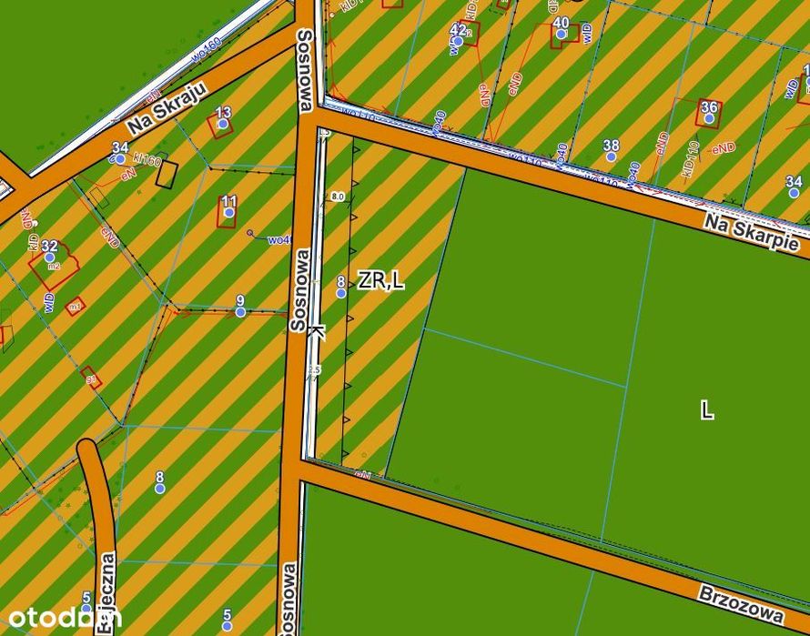 Działka budowlana w lesie Władysławów koło Marynin, Książenice, CPK