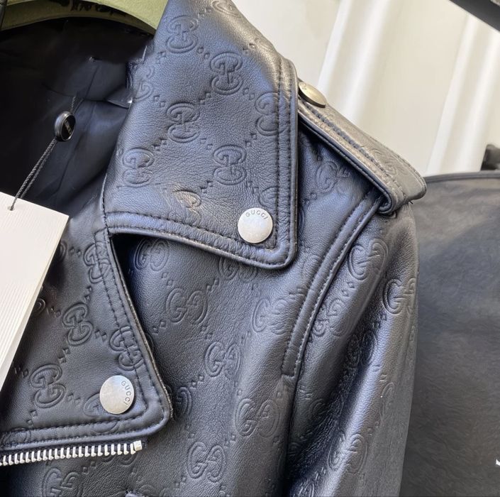 Шкіряна куртка гуччі