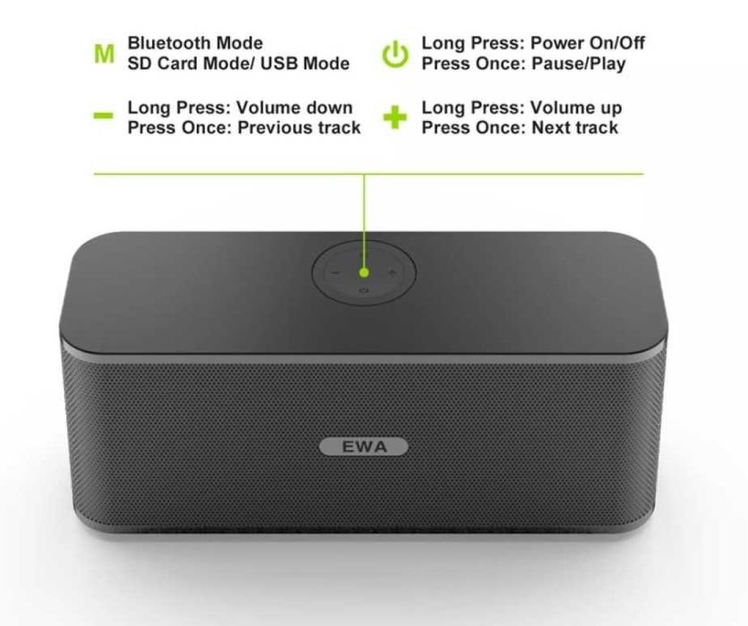 Głośnik bezprzewodowy EWA W300 BT 12W