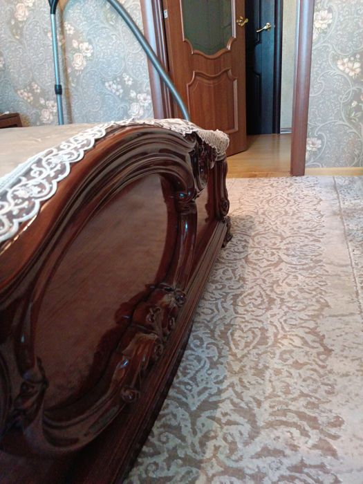 Кровать с ламелями и матрасом