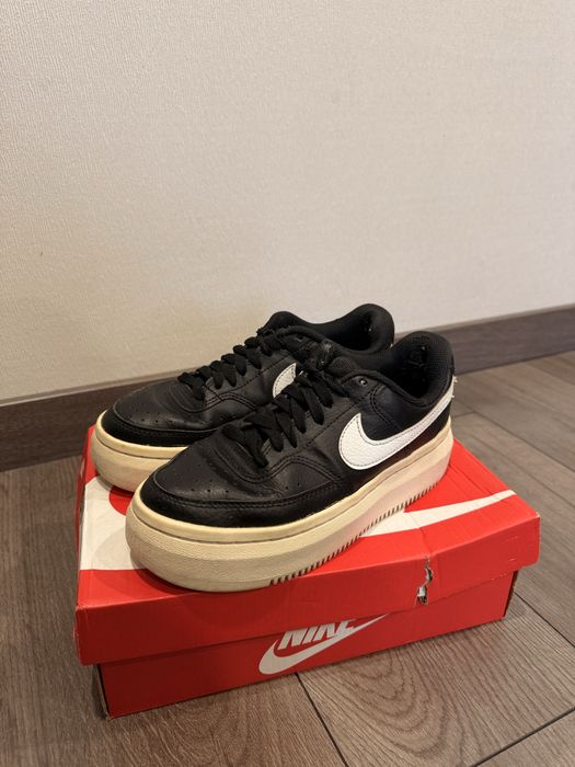 Nike, Кеды, кожа, оригинал, черный