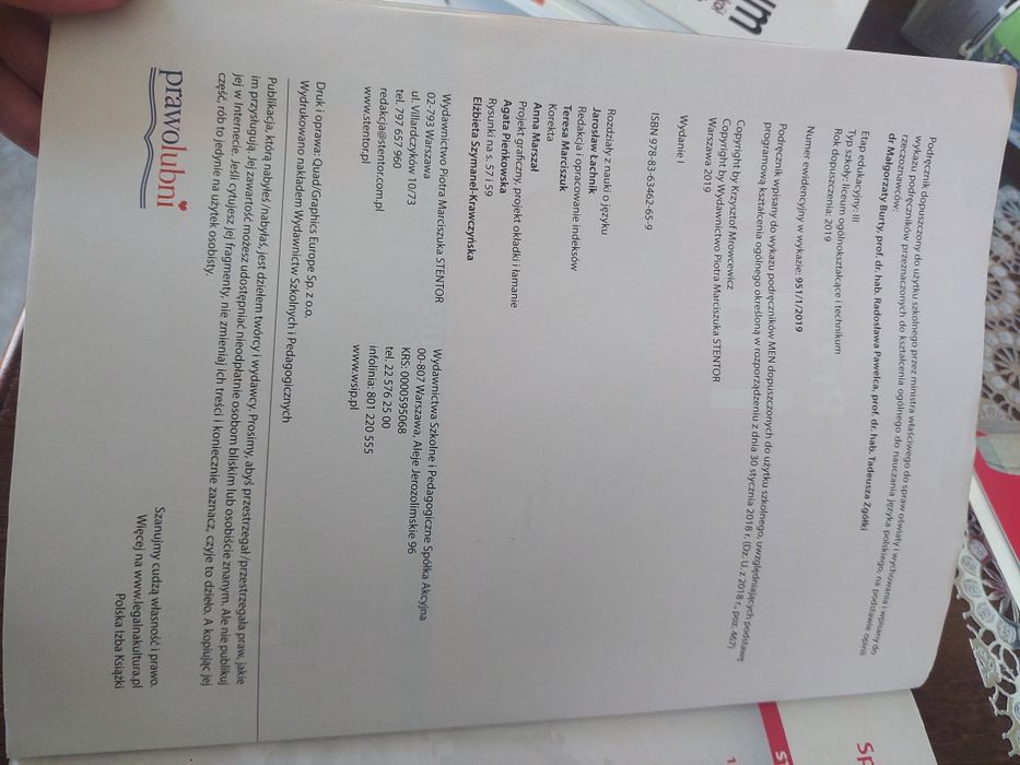 Podręcznik język polski przeszłość i dziś 1 część 1