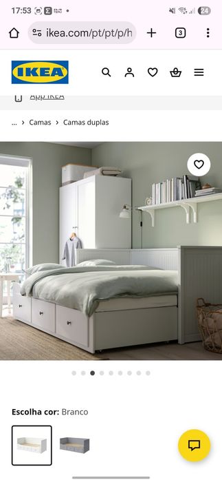 Cama hemnes ikea com colchão molaflex jubilee