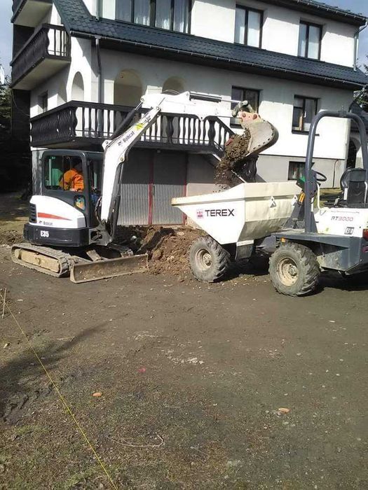 Układanie kostki betonowej/granitowej i usługi minikoparką