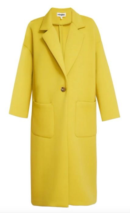 Жіноче кашемірове пальто, гірчичний колір, розмір M–L