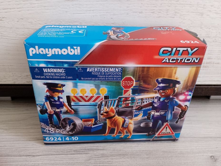 KLOCKI PLAYMOBIL 6924 Blokada drogowa policji