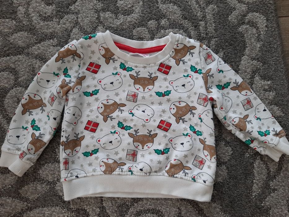 Bluza ŚWIĄTECZNA rozm 68 i skarpety