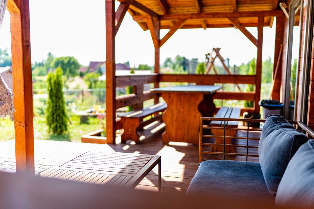 Domek z jacuzzi, domek nad jeziorem , domek na Mazurach 4-6 os., nocleg Mrągowo, sauna, jezioro 1,2km
