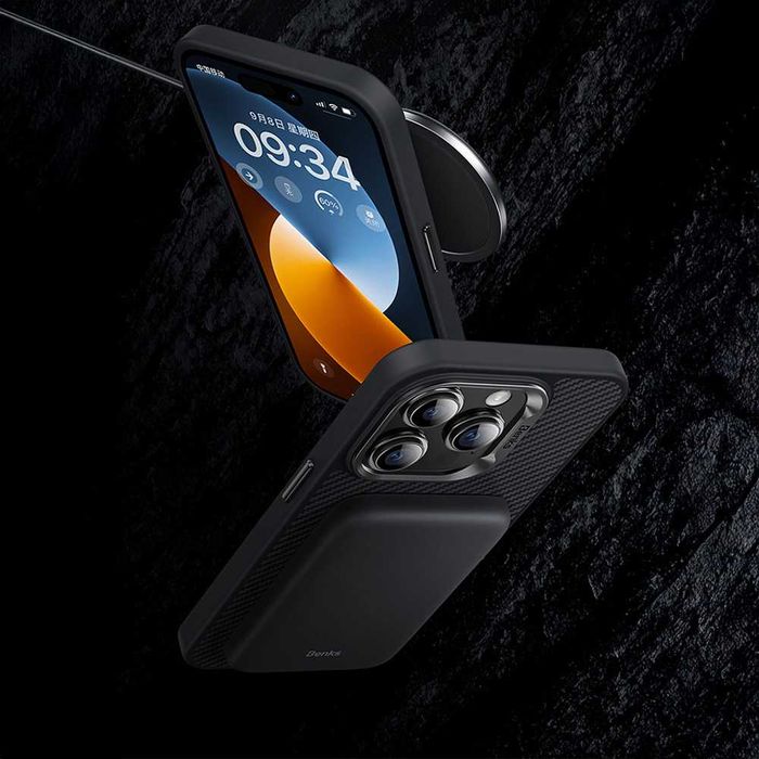 Benks Etui Magnetic Armor Pro Kevlar Metal Frame do iPhone 15 Pro Max