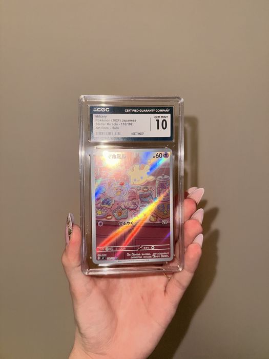 Karta pokemon oceniona Milcery