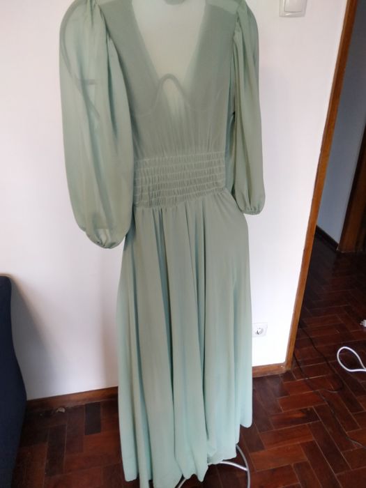 Vestido cerimónia verde menta