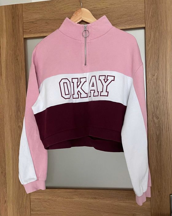 luźna bluza oversize krótka ciepła M