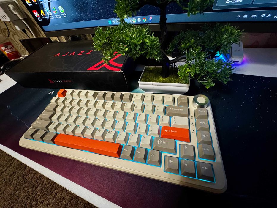 ‼️• Ajazz AK 820 Max Plus Grey / Flying Fish Switch •‼️