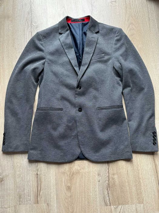 Zara Man elegancka marynarka grafitowa | rozmiar EUR 48 / USA 38