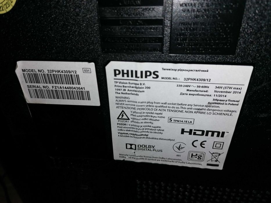 Telewizor Philips 32" model: 32PHK4309/12.