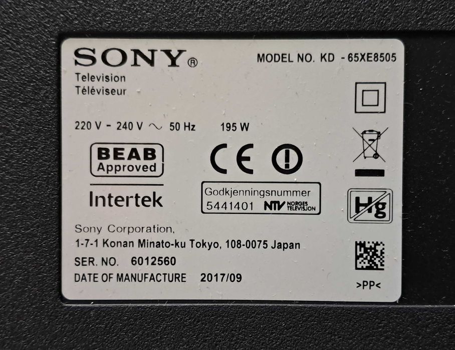 Telewizor Sony 65 cali