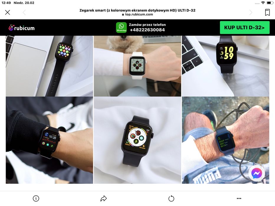 Nowy Smartwatch Bluetooth ULTI D-32