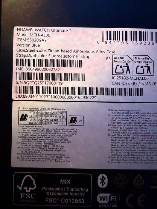 Huawei Watch Ultimate 2 Niebieski igla wolna sprzedaż paragon