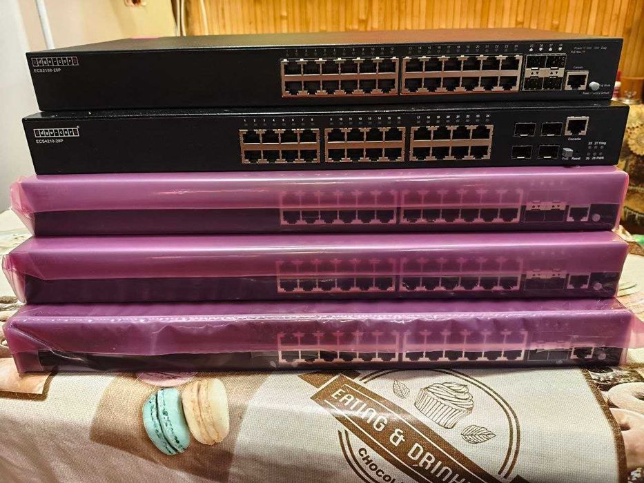 Edgecore ECS2100-28P 24 Gigabit PoE+ ports + 4 Gigabit SFP L3 Switch
