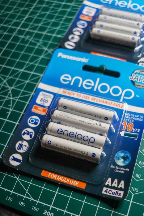 Pilhas Panasonic Eneloop Recarregáveis AA 1.2v 1900mah 800mah