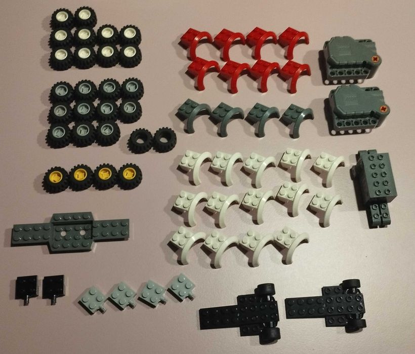 Lego koła, nadkola, napędy mix
