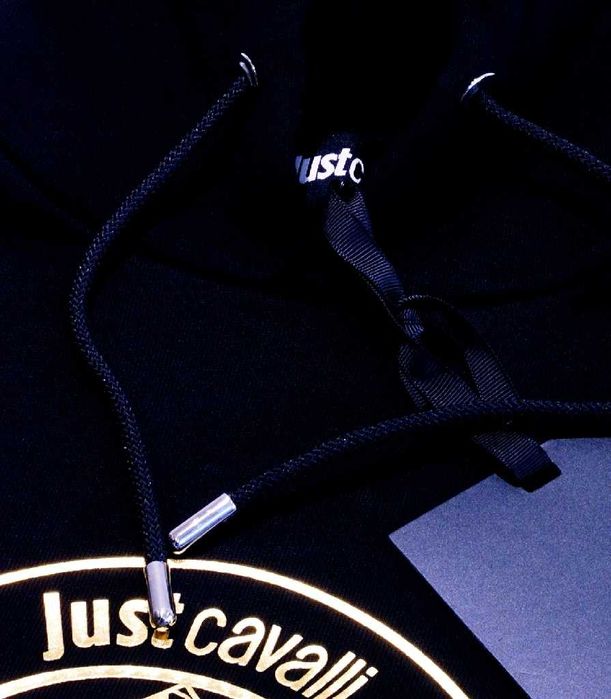 Just Roberto Cavalli bluza z kapturem L czarna Italy amiri dsquared2