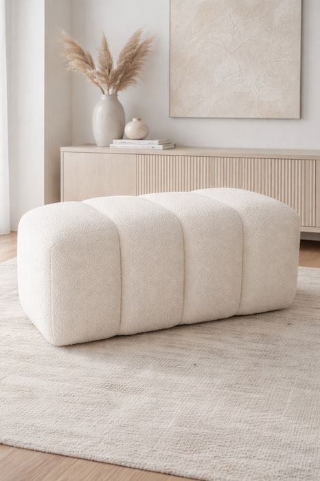 Pufa nowoczesna puf boucle 90x45x40