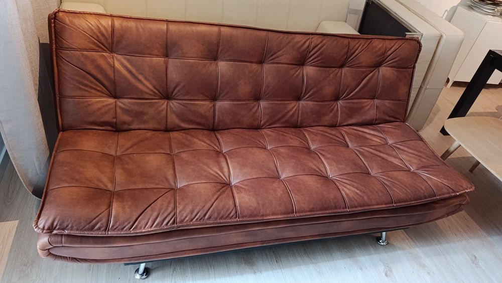 Sofá cama pele sintético