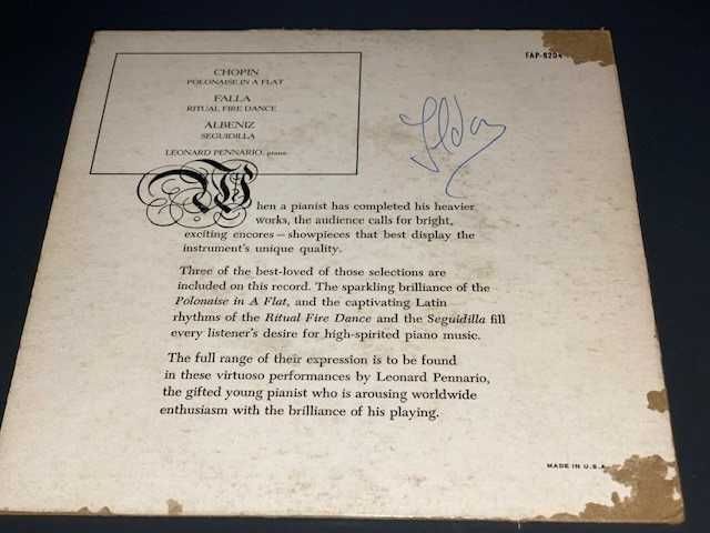 Leonard Pennario - Vynil 45 RPM