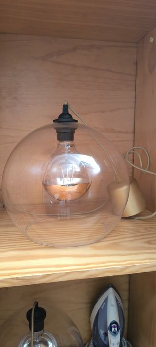 Conjunto de 2 candeeiros de vidro suspensos IKEA