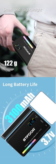 Mini painel led w140 rgb 8W 3100mAh SELADO