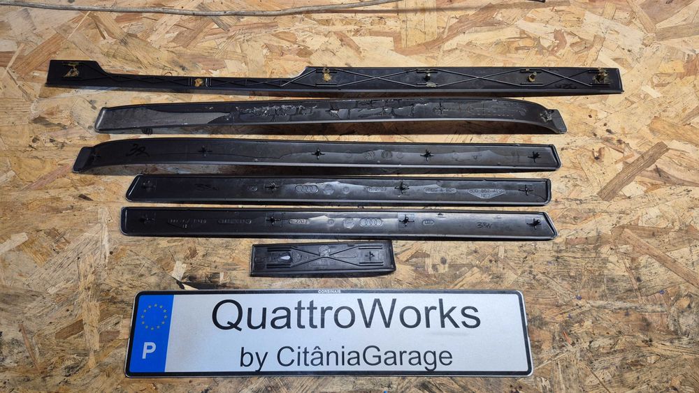 Conjunto Frisos Estilo Carbono Pretos Audi A4 B5 8D Originais Completo