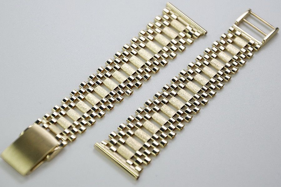 Złota bransoleta 14k 585 do zegarka męskiego mbw001y K
