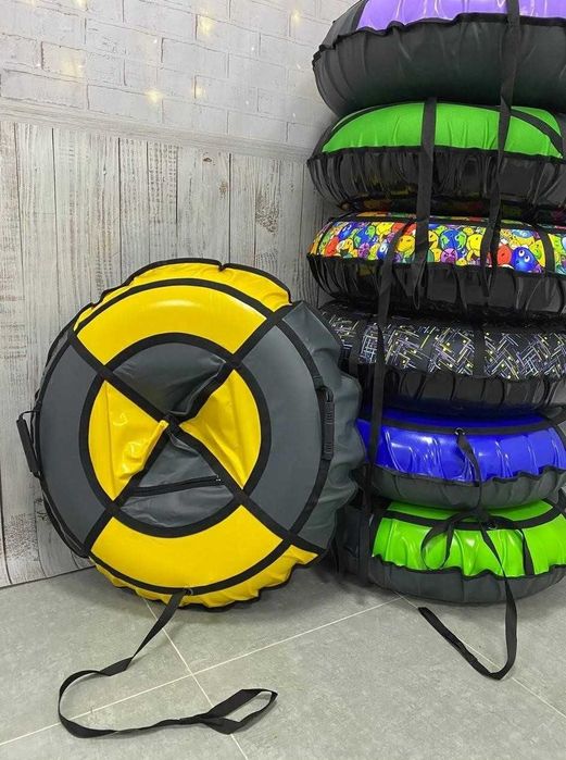 Тюбінг плюшка ватрушка санки таблетка тюбинг міцний надувний зимовий