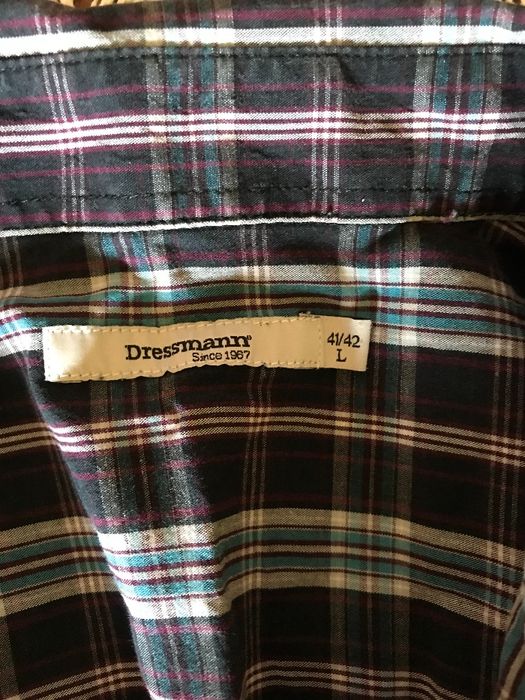 Męska koszula w kratę z krótkim rękawem Dressmann L