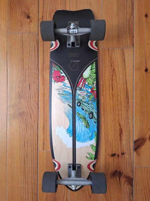 Skate Longboard Fish 500 Preto Decathlon (Usado 2x)