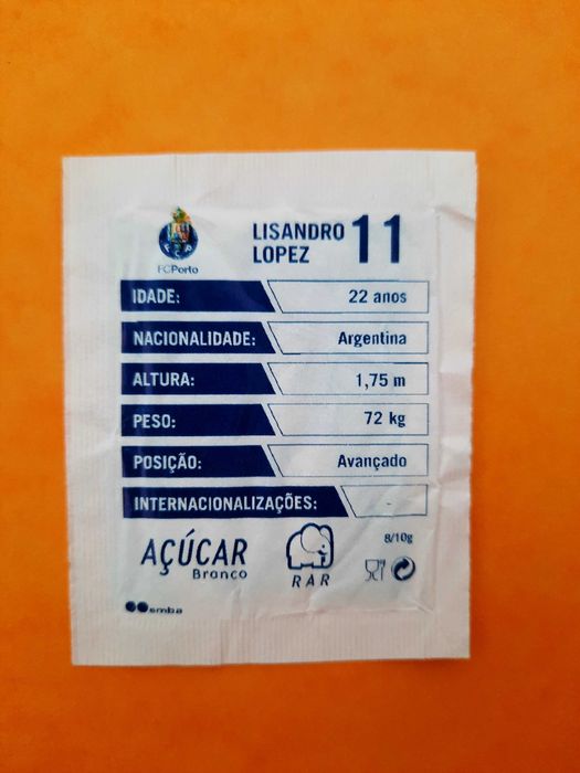 Pacote de açúcar Lisandro Lopez - RAR Clubes Porto