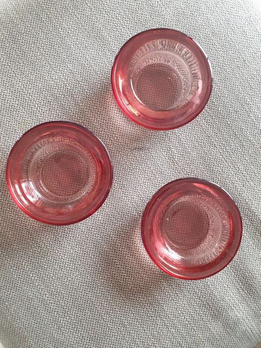 3 szklane świeczniki na tea lighty