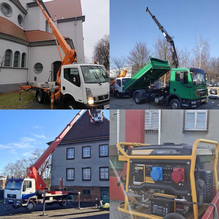 zwyżka z operatorem 25m/27m  HDS + Wywrotka - Cały Śląsk