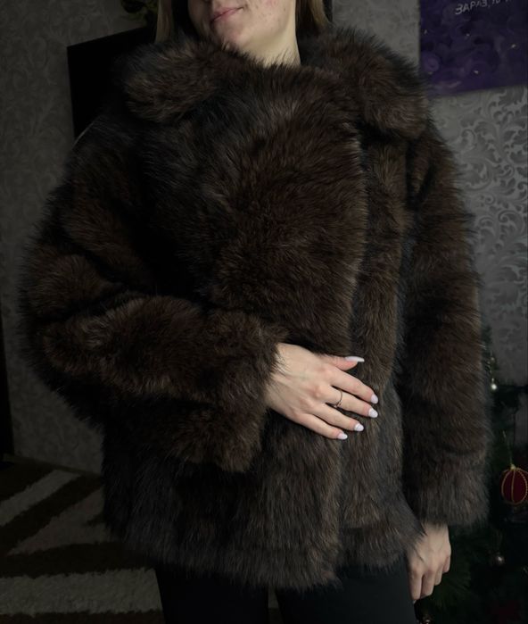 Шуба із штучного шутра