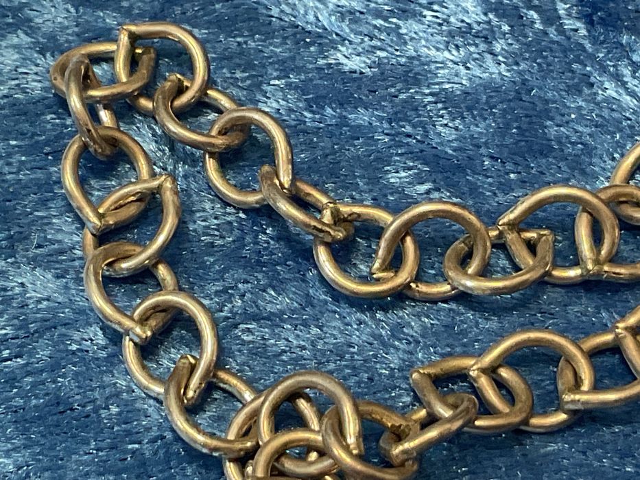 Colar prata inglesa peça vintage 48 cm