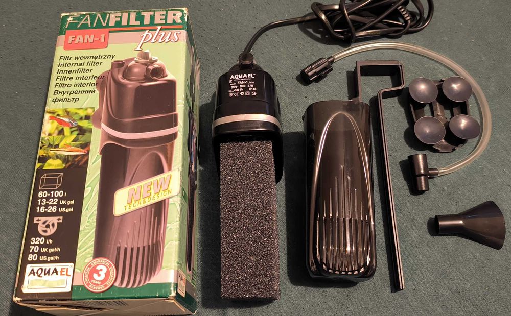 NOWY filtr wewnętrzny AQUAEL FAN 1 PLUS do akwarium 60 - 100l