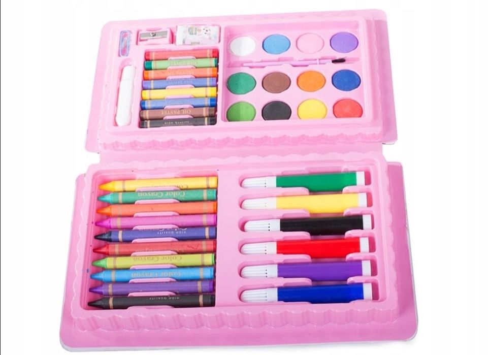 Zestaw artystyczny do malowania w pudełku 42 szt kredki mazaki farby