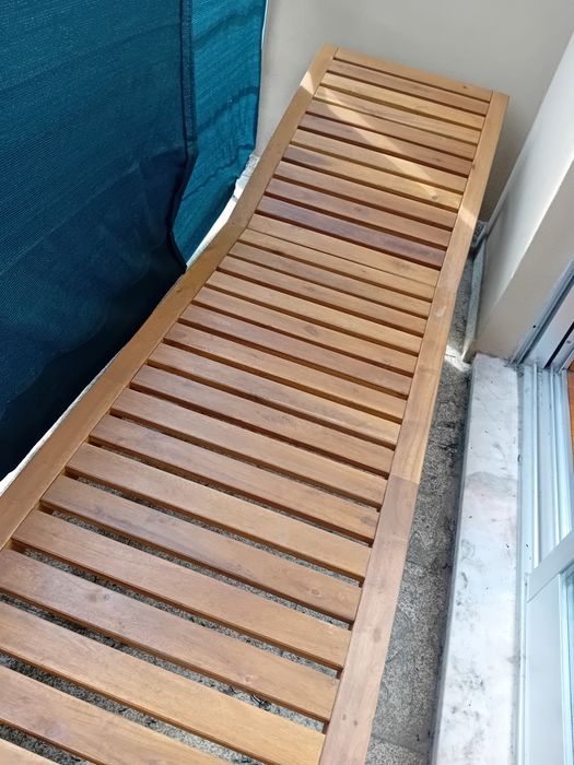 Espreguiçadeira de madeira ikea