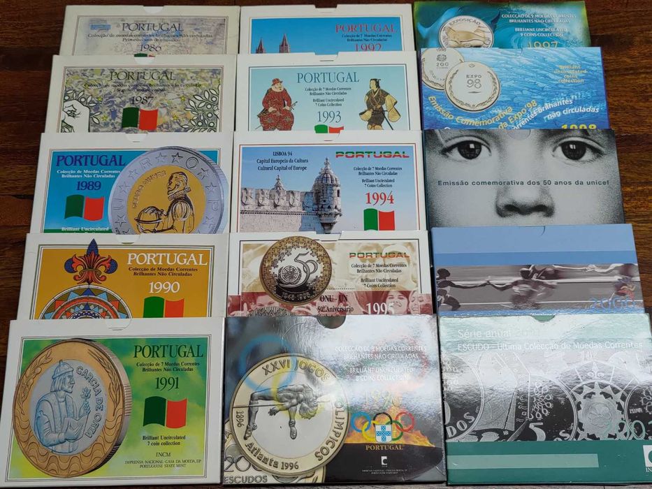 Carteiras anuais | FDC e BNC | Escudos