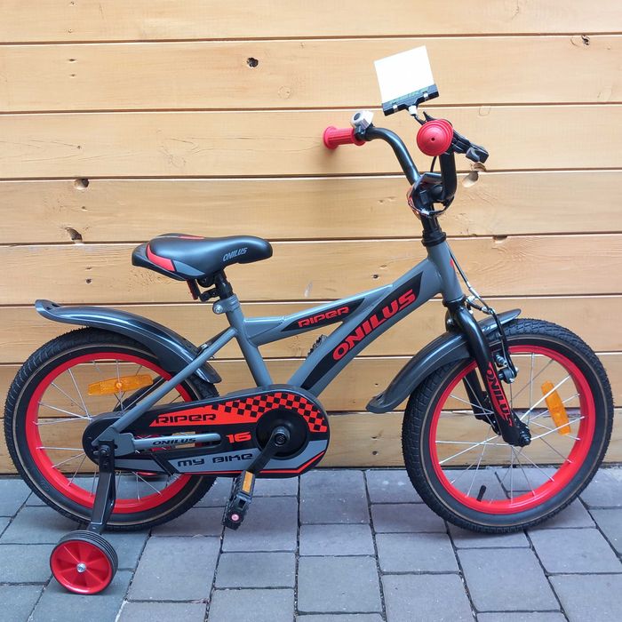 ROWER  dziecięcy ONILUS 16" cali RIPER BOY black red czarno czerwony
