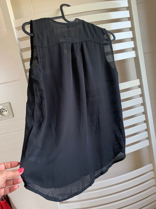 Bluzka z czarnego szyfonu rozm.S