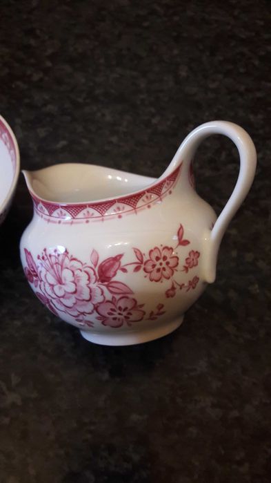 Чайная пара тарелка чайник заварник сливочник сервиз Германия винтаж