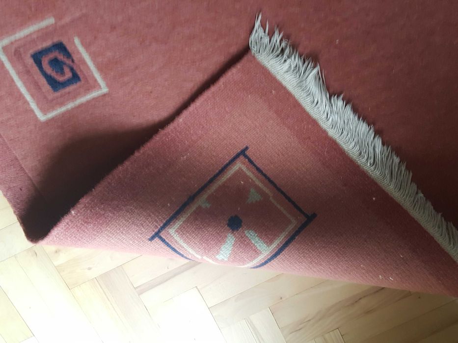 Dywan wełniany, gruby z frędzlami